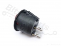Switch rocker snap-in on/off round red SPST